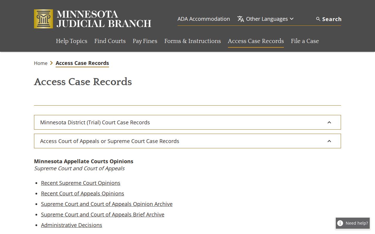 Benton County criminal court docket public access options