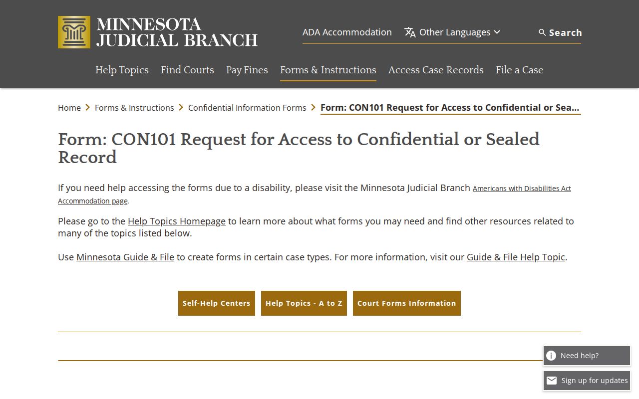 Benton County court records confidential record request source