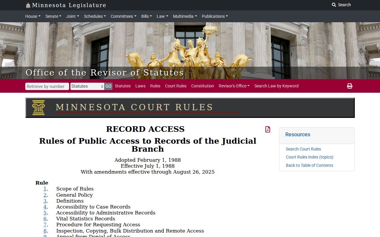 Benton County traffic court record public-access rules
