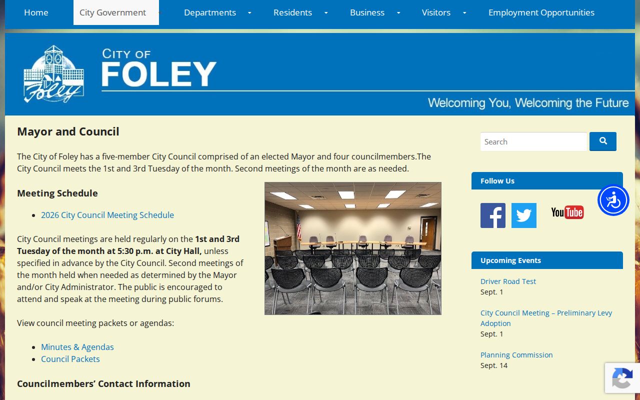 Foley court docket research image of the City of Foley government and history source