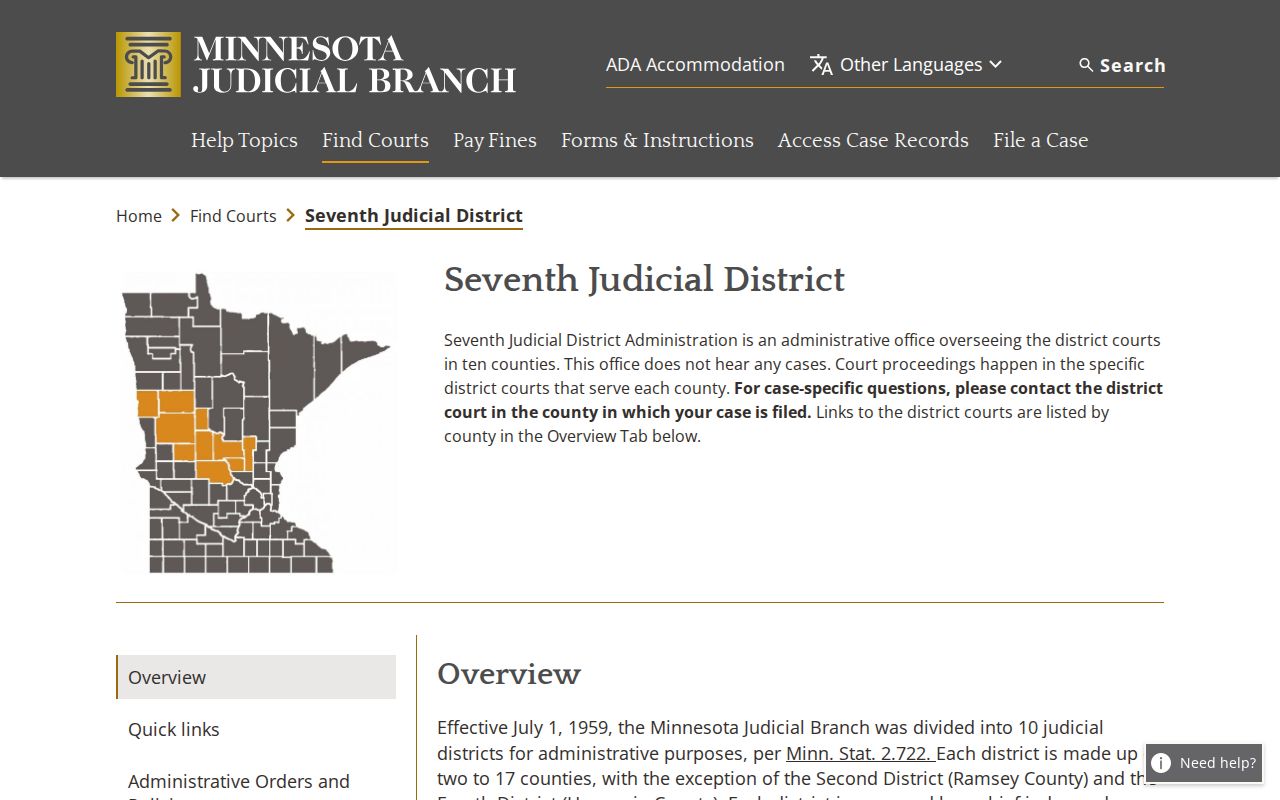 Benton County court docket Seventh Judicial District source