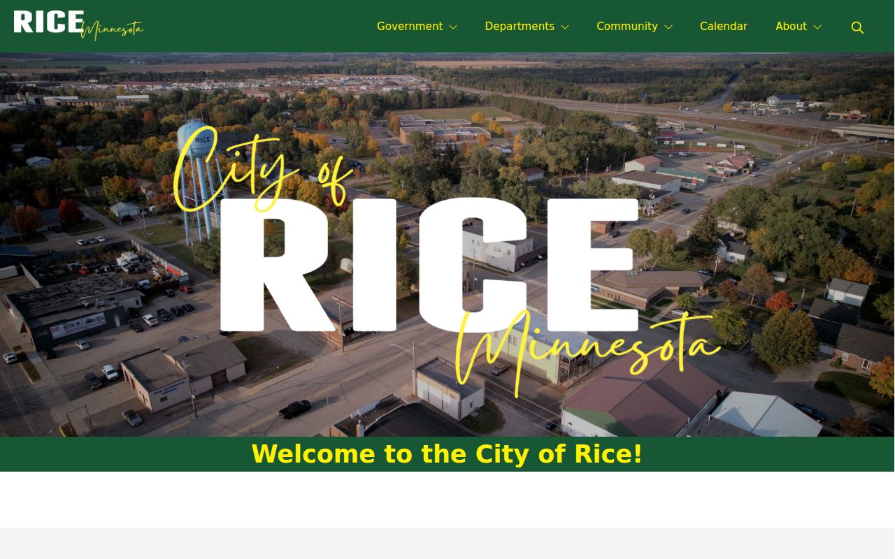 Rice court docket research image of the Rice city hall contact and hours source