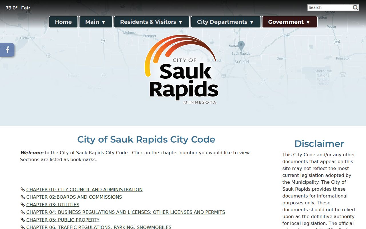 Sauk Rapids traffic court docket research image of the city traffic and parking code source